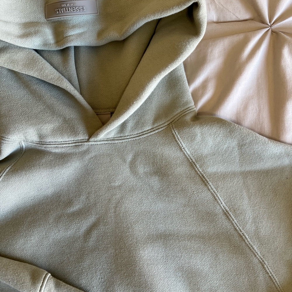 Essentials Olive Green Hoodie - Picture 2 of 4